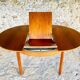 Extendable dining table in teak, butterfly extension by Van Pelt circa 1960.