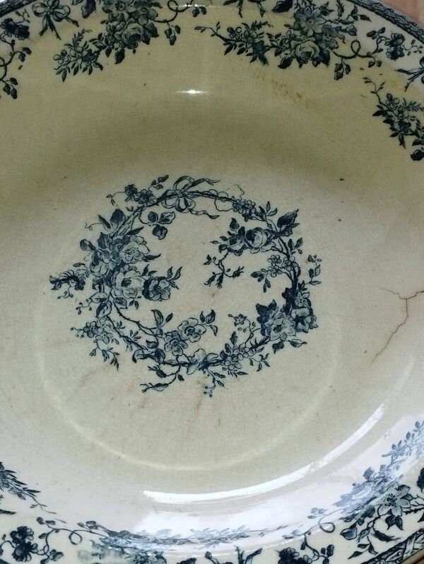 Plat Rond Creux Gien “Bouquet de Roses”