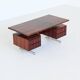 Danish floating writing desk in rosewood and chrome Denmark 1960