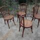 Chaises de salle à manger bistro Thonet originales, lot de 4