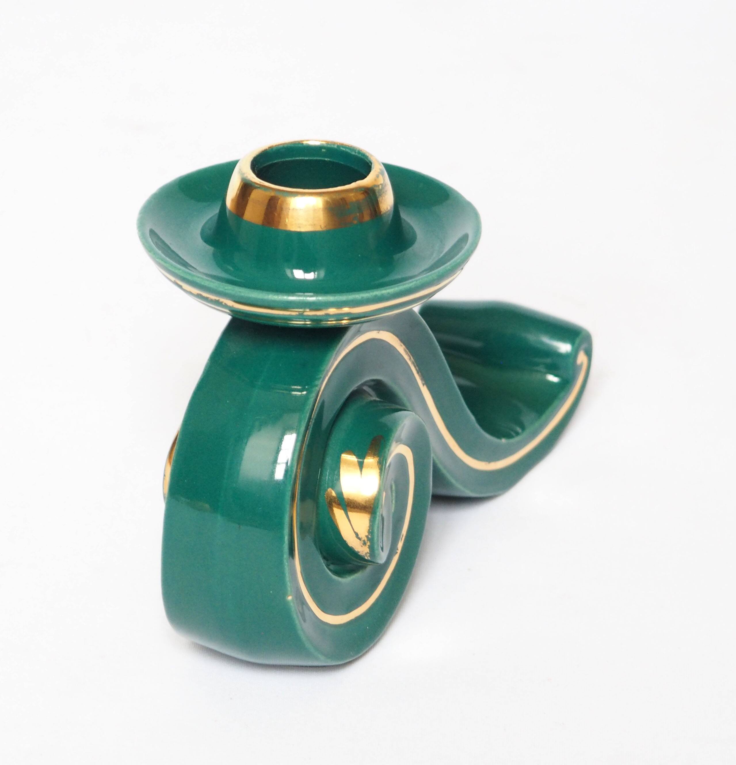 1940s ceramic candle holder