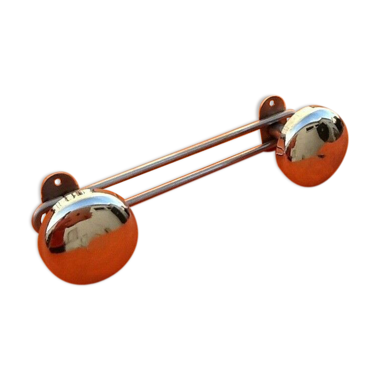 Former industrial-style wall coat rack