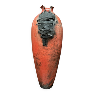 Raku jar by pierre ohniguian