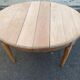 Renovated Louis Philippe round extendable dining table from the 18th century, 205cm.