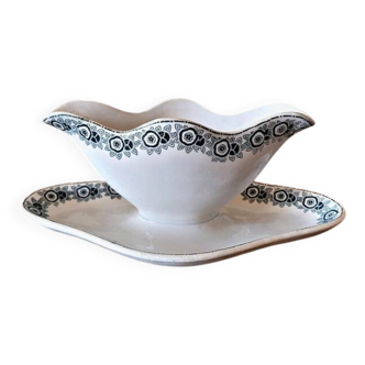 Ironstone sauce boat La Française EGT Ibéria - eastern earthenware