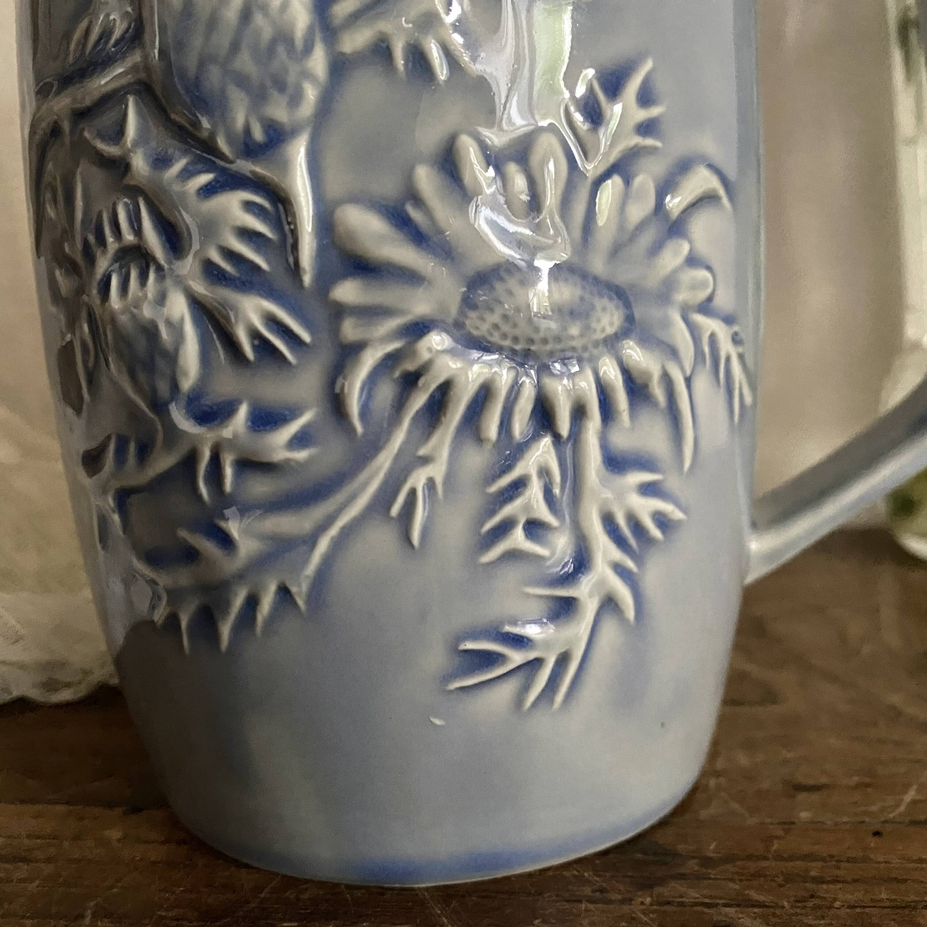 Rhodea Blue Thistle Slip Pitcher