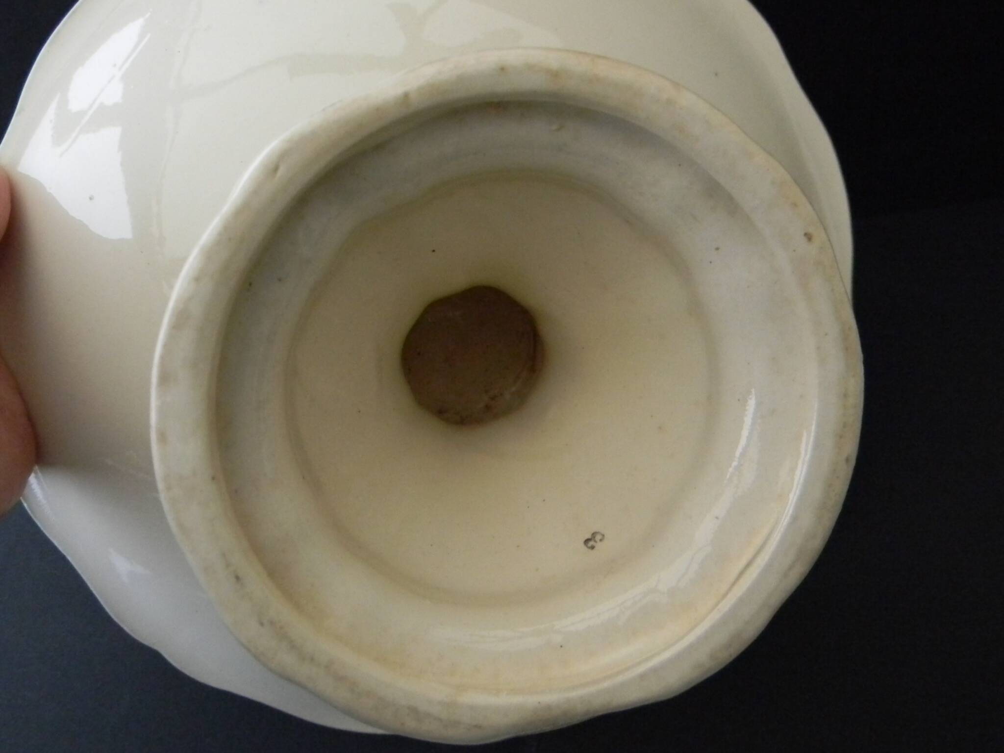 Fruit bowl, earthenware compote dish DIGOIN SARREGUEMINES H. LOUX.