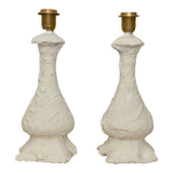 Paire de lampes blanches organiques
