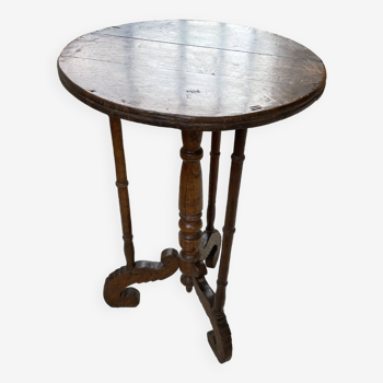 19th century oak pedestal console