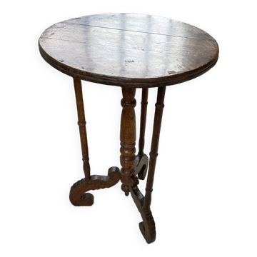 Console, guéridon en chêne 19ème