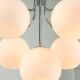 Vintage Italian Chrome and Opaline Chandelier, 1970s