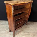Bureau in the Louis XV style with rosewood marquetry and a marble top.