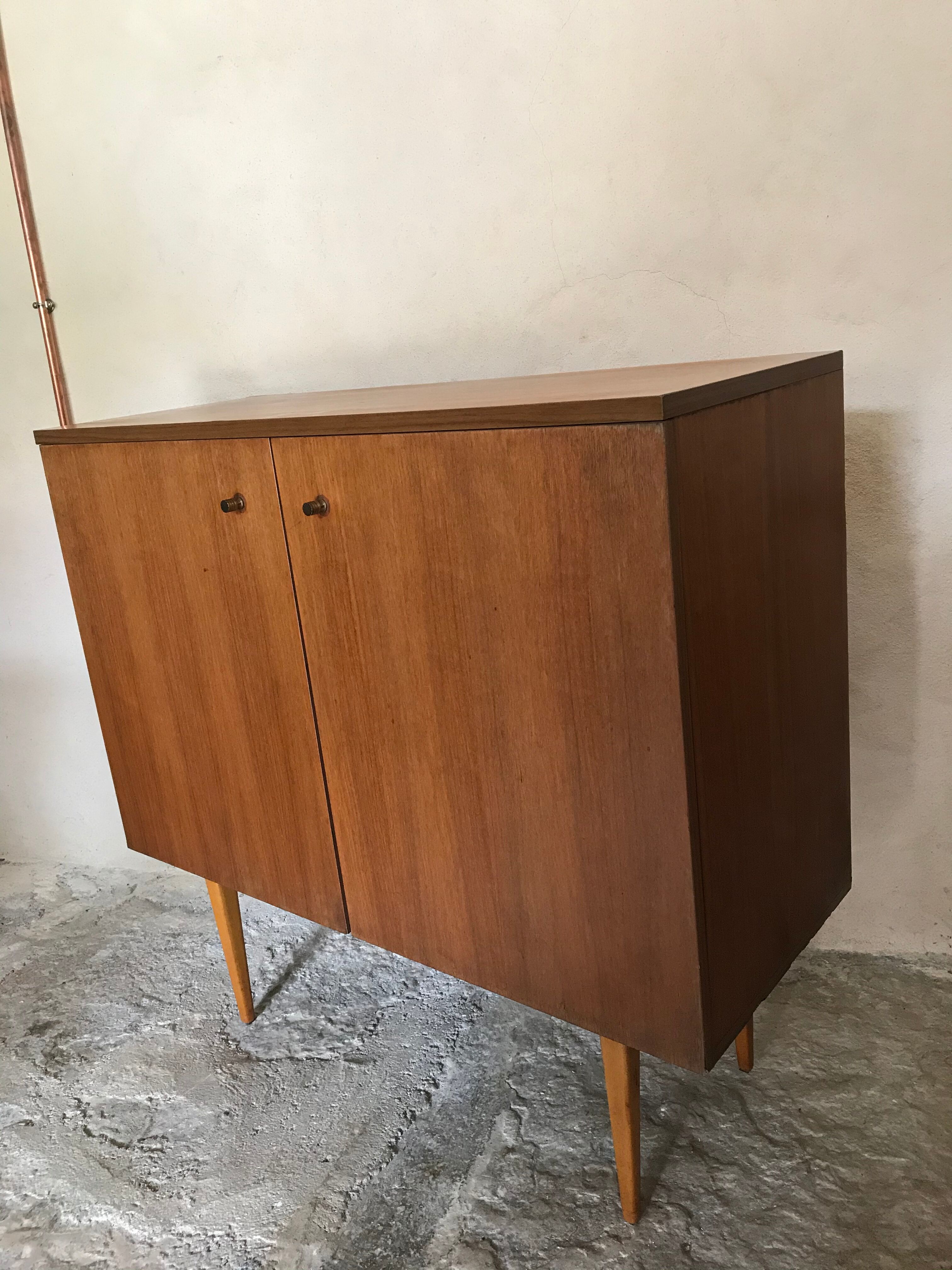 Two-door vintage free-standing buffet