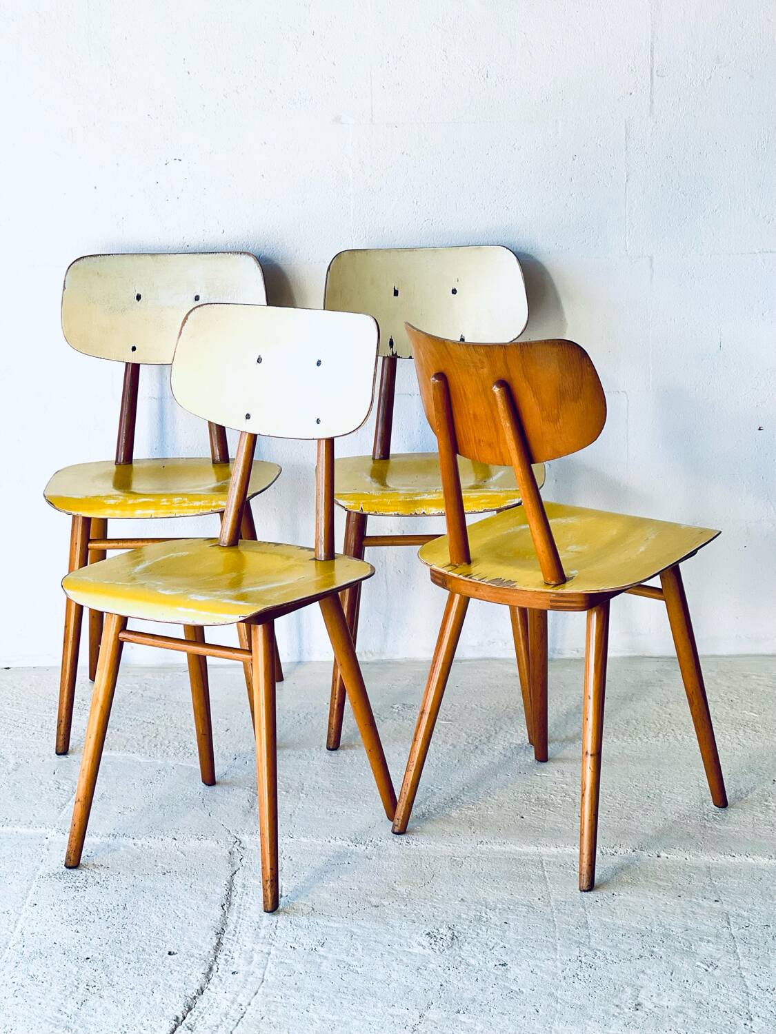 Chaises de bistrot par Ton, années 1950