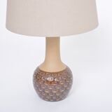 Handmade Danish Mid-Century Modern Stoneware Lamp with Graphic Pattern by Soholm