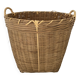 Basket, vintage bamboo laundry basket, toy basket, storage basket