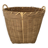 Panier, Corbeille à linge vintage en bambou, corbeille à jouets, corbeille rangement