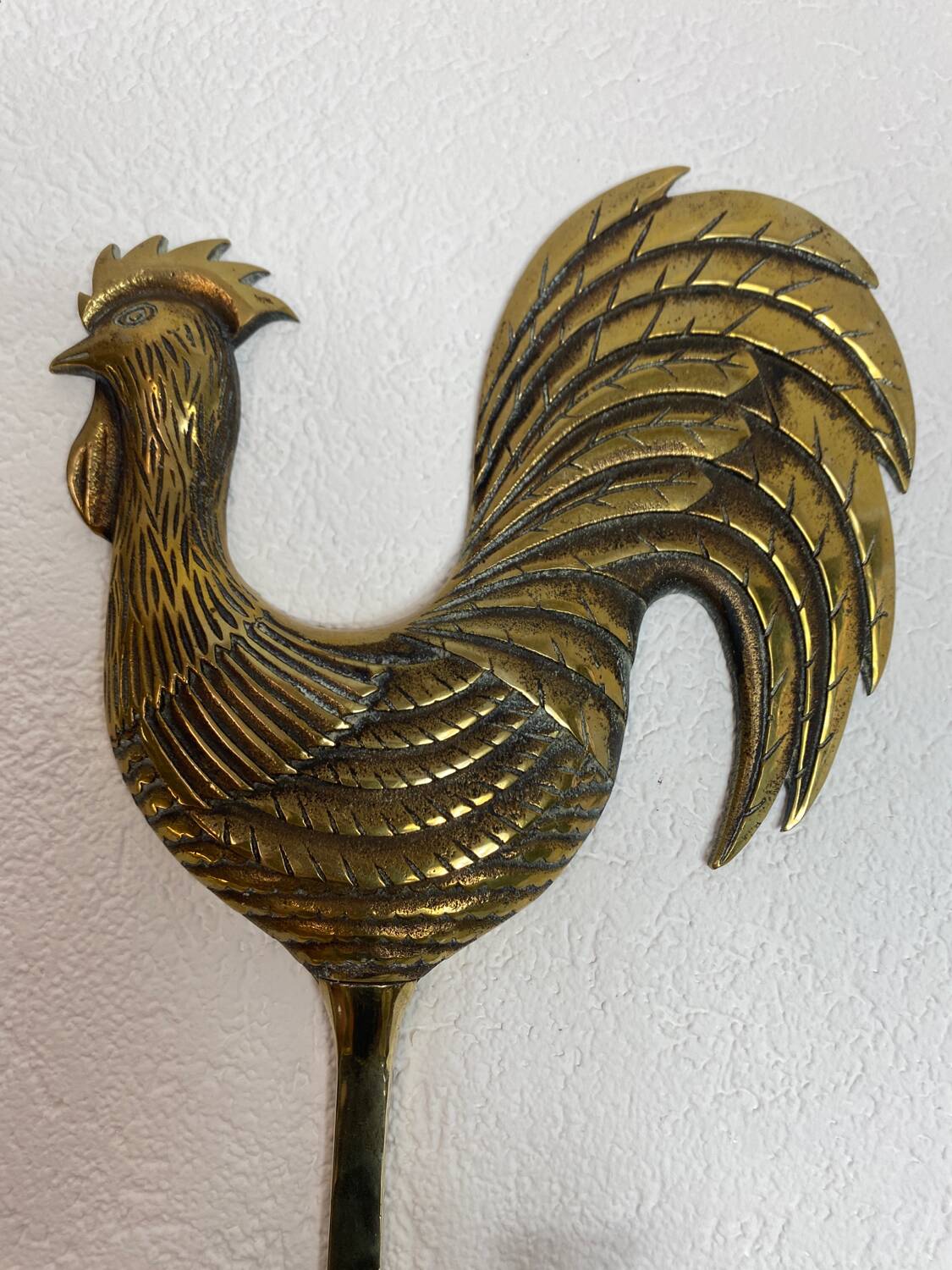 Solid Brass Zoomorphic Rooster Wall Candle Holder