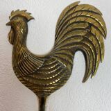 Bougeoir mural coq zoomorphe en laiton massif