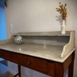 Console ancienne bois et marbre ni