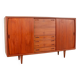 XL HP Hansen Scandinavian Design Teak Wooden Highboard Credenza Denmark 60s
