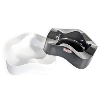 Pair of Space Age Pocket Trays | Black and White | Walter Zeischegg for Helit