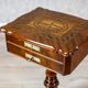 Antique Louis Philippe Sewing Table with Inlaid Top, 1860