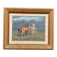 Original Swedish Oil on Canvas – “Horses” – Signed – Vintage & Framed – 59.5 × 49.5 cm