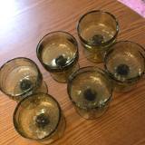 Glasses - biot cups in blown and bubbled glass