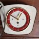 Vintage formica clock silent wall clock "Jaz pale yellow"