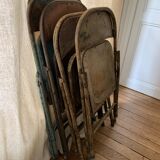 Lot of metal folding chairs
