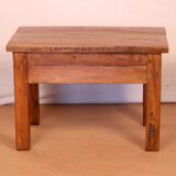 Ancienne table de chevet en teck birman