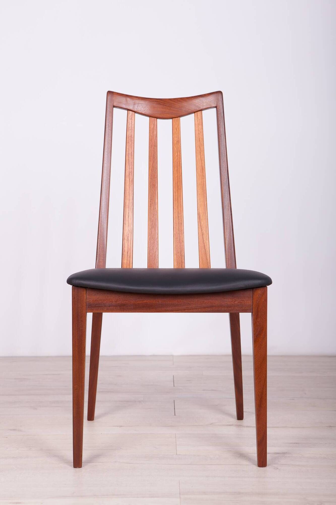 Leather and Teak Dining Chairs by Leslie Dandy for G-Plan, 1960s, Set of 6