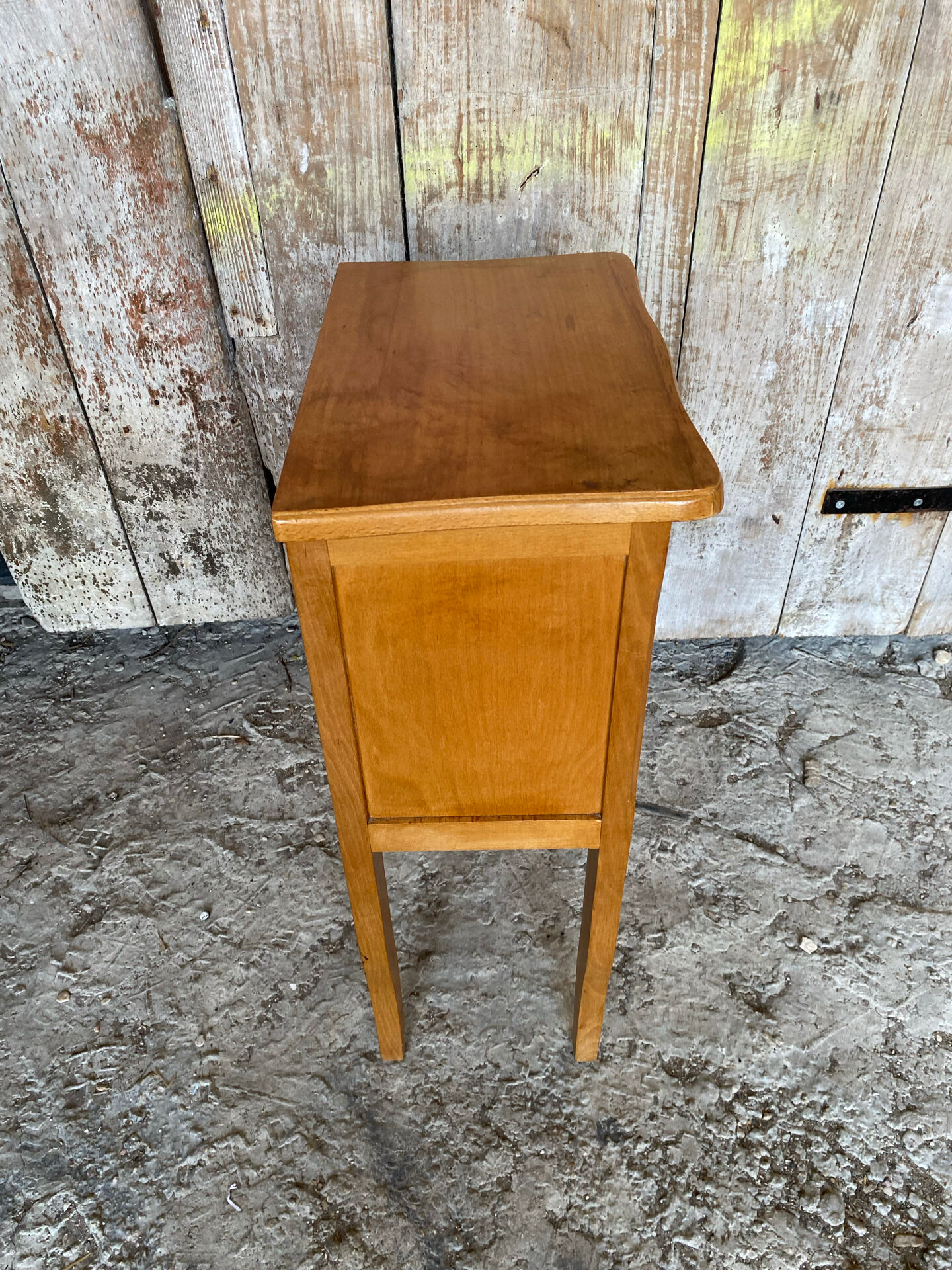 Antique Nightstand Light Wood Vintage Case