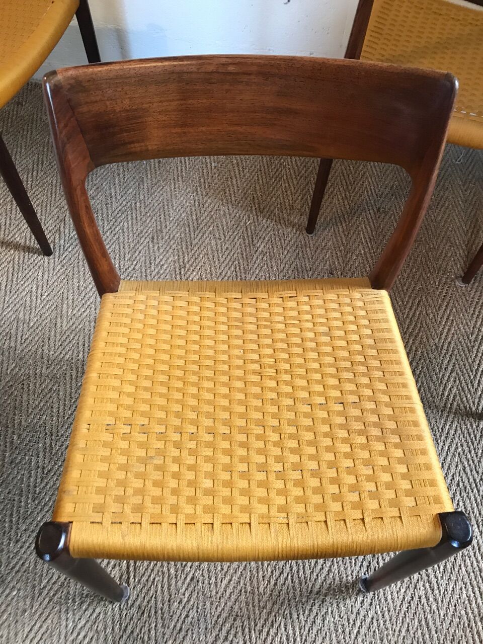 Set of four chairs Möller 77 rope