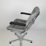 Vintage chrome swivel armchair