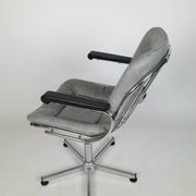 Vintage chrome swivel armchair