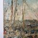 Mediterranean port, oil on canvas knife technique