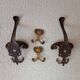 4 antique patented bronze coat hooks – Napoleon III rococo style