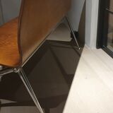 Thermoformed wooden bench. 60s