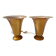 Pair of golden aluminum lamps from the 1960s