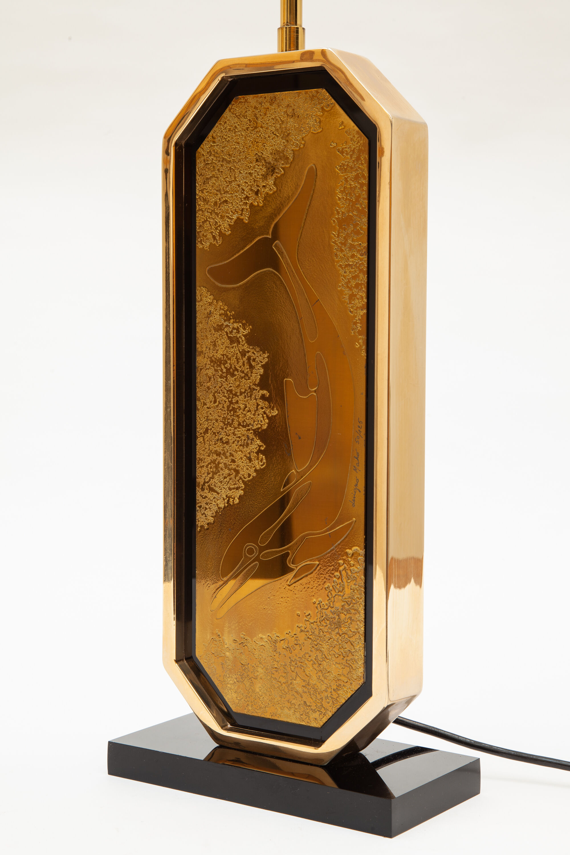 Dolphin table lamp by Georges Mathias for Designo Mahó, Belgium, 1970s