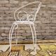 Garden armchair or terrace wrought iron white Montmartre style 60 year