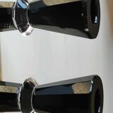 Pair of Asiatides Candlesticks/Copenhagen Model. Diamond inclusion