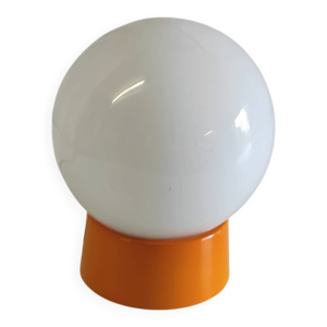 Lampe à poser vintage - globe opaline