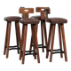 Set of four Mid-Century Dutch bar stools
