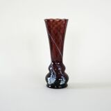 Ruby glass vase, Danish design, 1960s, made in Denmark