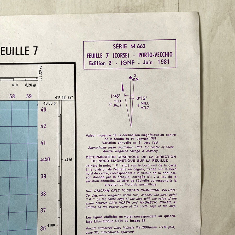 Carte Porto-Vecchio 1981