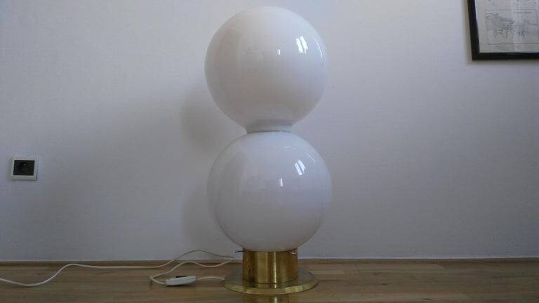 Midcentury Design Glass Floor Lamp, 1970s