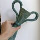 Vase avec anse en céramique poterie signé bleu céladon années 70